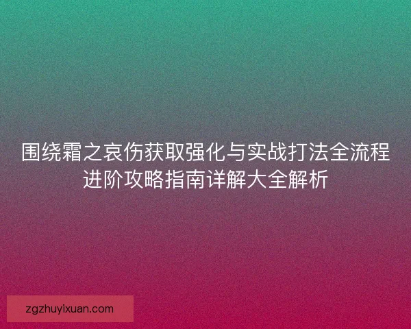 围绕霜之哀伤获取强化与实战打法全流程进阶攻略指南详解大全解析 围绕霜之哀伤获取强化与实战打法全流程进阶攻略指南详解大全解析